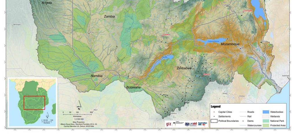 COOPERAÇÃO REGIONAL Bacias do Zambeze Angola, Botswana, Namíbia, Zimbabwe, Zâmbia,