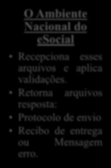 line (WEB); Transmite-as para o Ambiente Nacional do