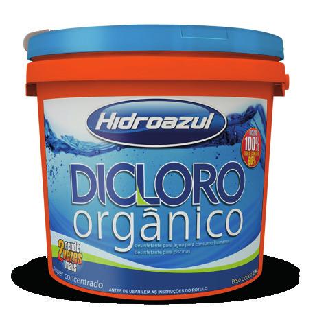 Manutenção: 3,5 g para cada 1.000 litros em dias alternados. Choque leve (piscina levemente esverdeada): 6,5 g para cada 1.000 litros. Choque (piscina verde): 13 g para cada 1.000 litros de água.