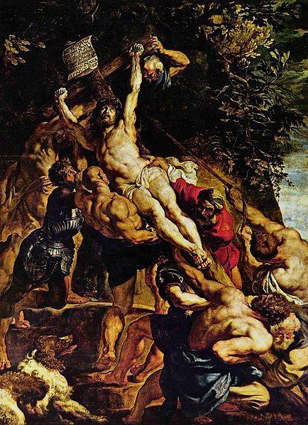 A elevação da cruz, Rubens As composições são dinâmicas,