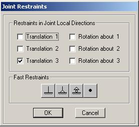 apoios. Selecione as translações e rotações de acordo com a figura abaixo e clique em OK.
