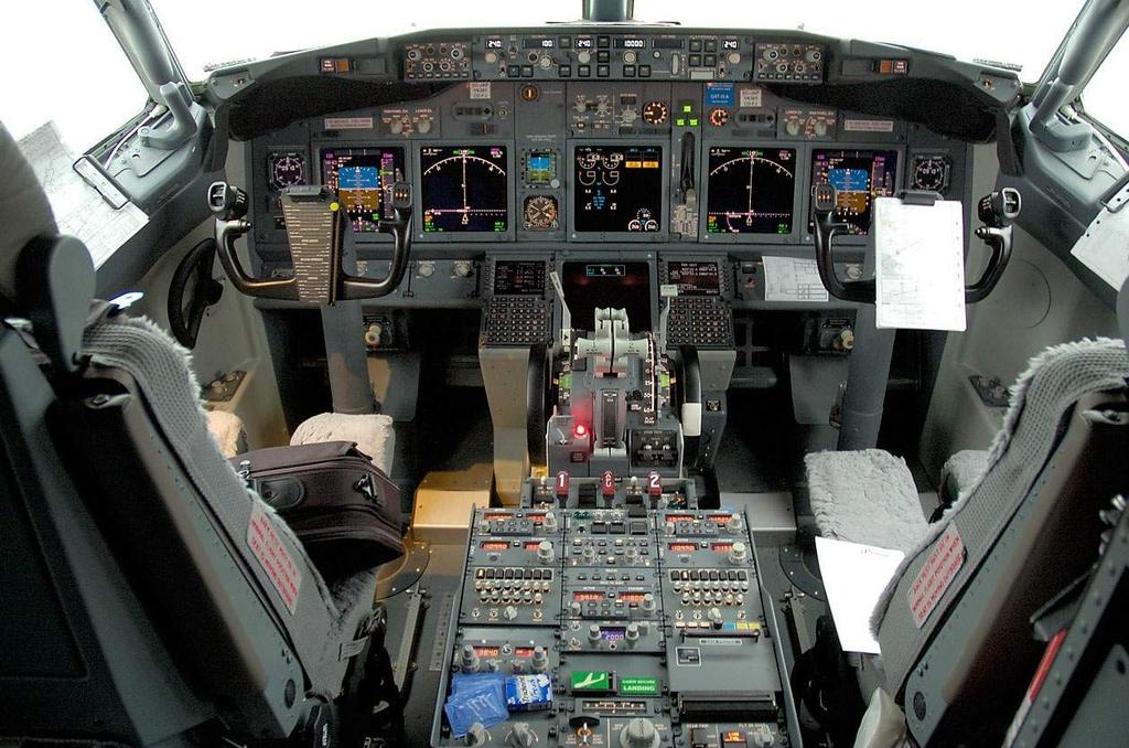 Comandos do piloto Cockpit do Boeing 737 aviocr@ita.