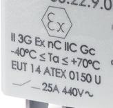 3G) IIC Grupo de gás Gc Nível de proteção do equipamento 40 C Ta +70 C Temperatura ambiente EUT 14 TEX 0150 U EUT: identificação do laboratório que emite a certificação de tipo 14: ano de emissão do