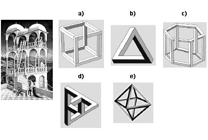 110. (Enem 2007) Representar objetos tridimensionais em uma folha de papel nem sempre é tarefa fácil.