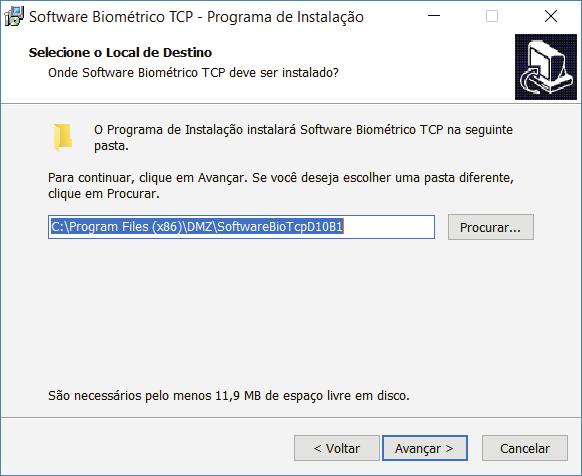 zip e execute o arquivo: sw_dmz_biotcp_v1_0_beta1.exe. Caso o Windows pedir autorização para que seja executado este programa, clique em Sim.
