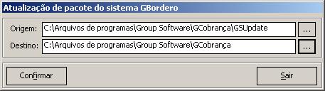 zip 2- Salve o arquivo na pasta GSUpdate (C:\Arquivos de programas\group Software\Group Cobrança\GSUpdate).