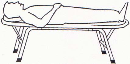 4 Posição do paciente: Em superfície lisa: mesa, cama de bambu ou cadeira dental portátil.