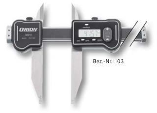 Paquímetro eletrónico 300 3000 mm ON / OFF Colocação à zero em qualquer posição Mudança mm polegadas Com ponteiras de