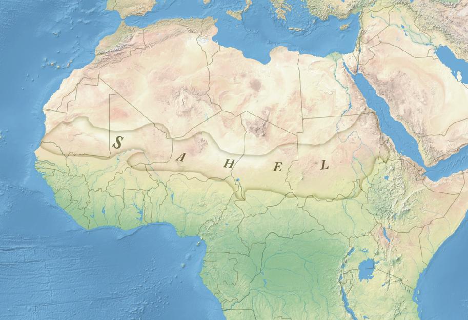 Sahel Transição cultural e geográfica norte x sul Países mais