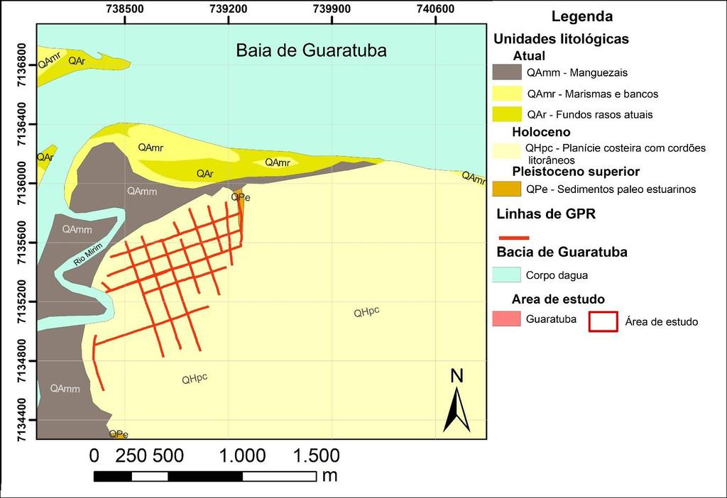 O trabalho tem como objetivo reconhecer, interpretar e classificar as arquiteturas deposicionais dos depósitos da planície costeira, utilizando as linhas de GPR na região próxima ao Rio Mirim na Baia