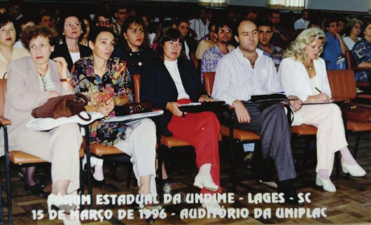 Em 12 de dezembro de 1996, reunidos em Concórdia, os Conselheiros da Undime-SC deliberaram sobre a implantação do Fundo de Manutenção e Desenvolvimento de Ensino Fundamental e a Valorização do