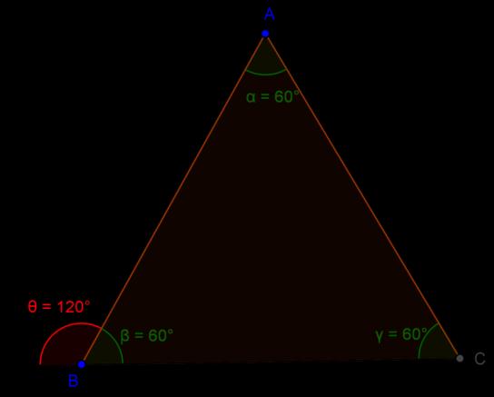 Como descrito na figura abaixo: Observem: Se prolongarmos a semirreta formaremos o ângulo α, onde α = 127º. Se prolongarmos a semirreta formaremos o ângulo Ф, onde Ф = 116º.