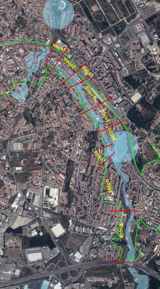 Valorização paisagística e ambiental da Ribeira da Laje Medidas estruturais Limpeza e desassoreamento do leito Erradicação de espécies vegetais invasoras Reforço e requalificação da galeria ripícola