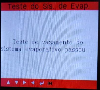 4.2.8 TESTE DE SISTEMA EVAP A função de teste EVAP permite iniciar um teste de vazamento para o sistema EVAP do veículo.