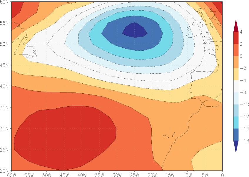 Resumo No mês de novembro de 2018, o campo da pressão atmosférica à superfície apresentava nos Açores desvios ligeiramente positivos (menores que 2 hpa) relativamente ao período de referência (fig.