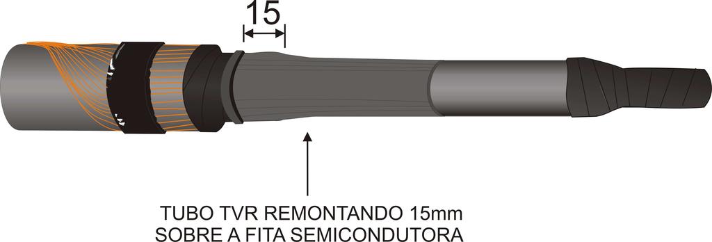 Aplique 2 camadas de fita isolante Prysmian entre a isolação e o tubo TVR.