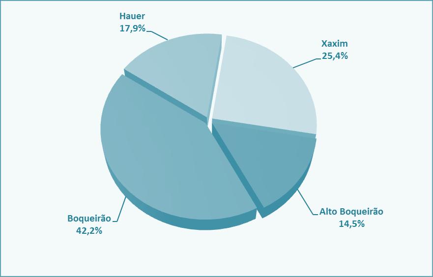 GRÁFICO 07 - ESTABELECIMENTOS ECONÔMICOS FORMAIS DA REGIONAL BOQUEIRÃO, POR BAIRRO 2015 FONTE: Secretaria Municipal de Finanças (SMF) / Cadastro de Liberação de Alvarás 2015 TABELA 09 -