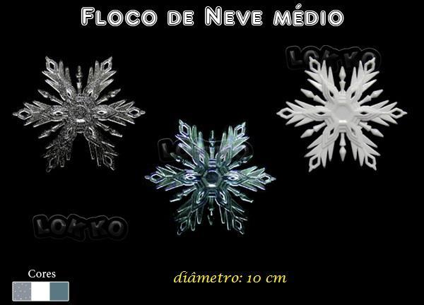 APLIQUE FLOCO DE NEVE (M) Pacote com