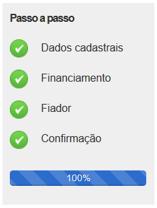 Na última aba o SIFES trará apenas a confirmação, apresentando os dados do(s) fiador(es), se houver, ou os dados da agência.