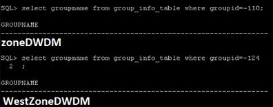Obtenha o PARENTID do ID de grupo segundo as indicações da SQL>select * de domain_table onde childid=<groupid>; Neste caso, há duas sub-redes (uma original e uma duplicada), assim que each of these