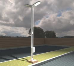 Modelo CITTÁ Solar: 1 luminárias LED com lente em PPMA.