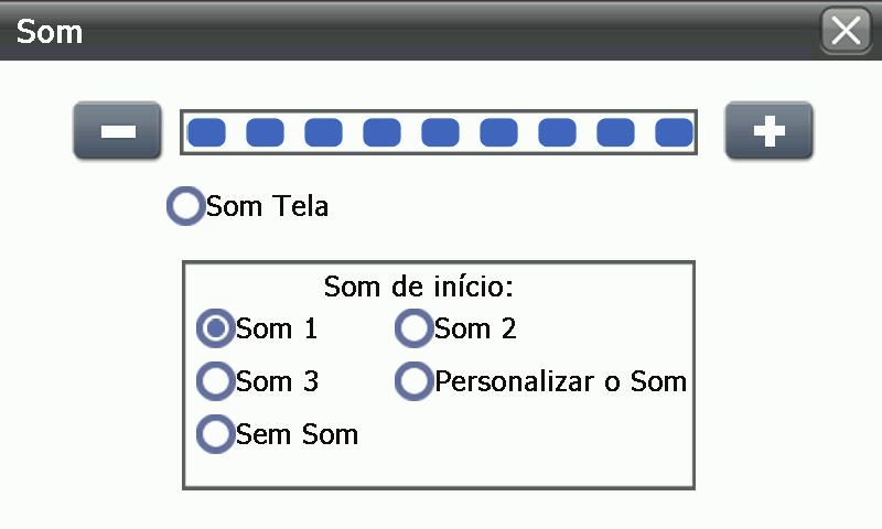 3º passo: Certifique-se de que o som de tela esteja habilitado verificando se a caixa de validação Som Tela está marcada. Caso contrário, marque.