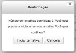 Avaliação final e emissão da declaração de conclusão de curso Para iniciar a aavidade, clique em tentar responder