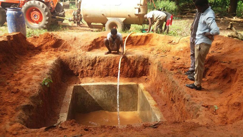 11. Conclusão do reservatório de armazenamento da água necessária para construção da escola.