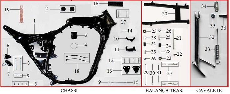 ESTRUTURA 2 D0450107000HSI COXIM FRONTAL TODOS 3 D0450108000HSI TUBO DE BORRACHA DE SAIDA DO FILTRO TODOS 4 9434858HZBI BRACADEIRA DO CARBURADOR TODOS 5 942081650RTCRI PARAF. CAB. SEXT. FLANG.