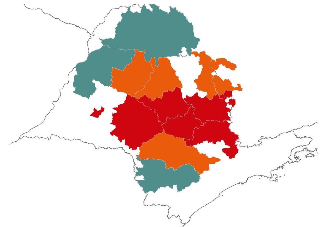 INCIDÊNCIA INCIDÊNCIA DO GREENING POR REGIÃO 0,00% Triângulo Mineiro 1,96% Votuporanga 3,74% S. J.