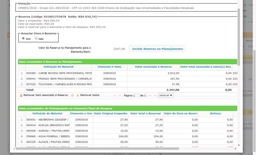 OU 2) Se necessário for, poderá ser definido que um ou mais materiais sejam