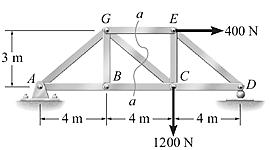 Exemplo 01 Determine as forças nos