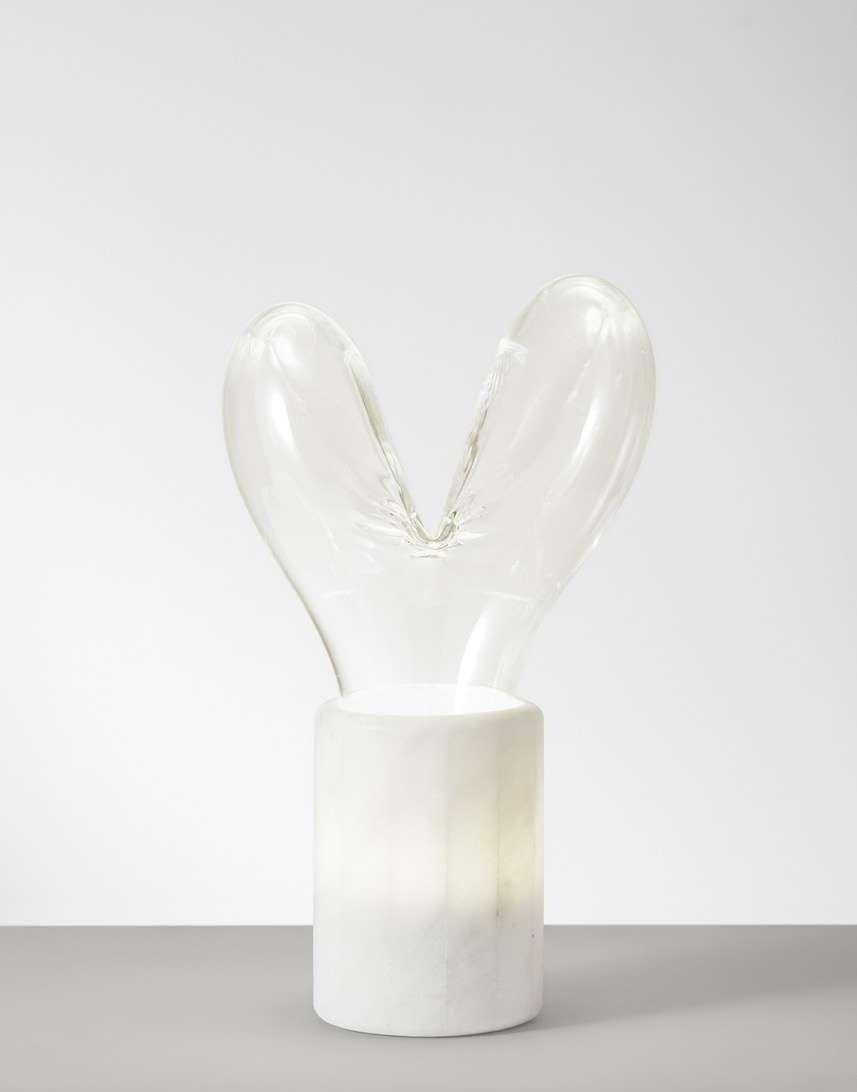 Luminária CORAÇÃO*, 2014 Cristal, mármore espírito santo, LED *Ed.