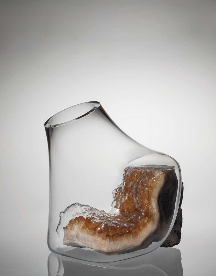 Vaso CITRINO, 2017 Vidro soprado, cristal citrino Vaso CALCITA, 2017