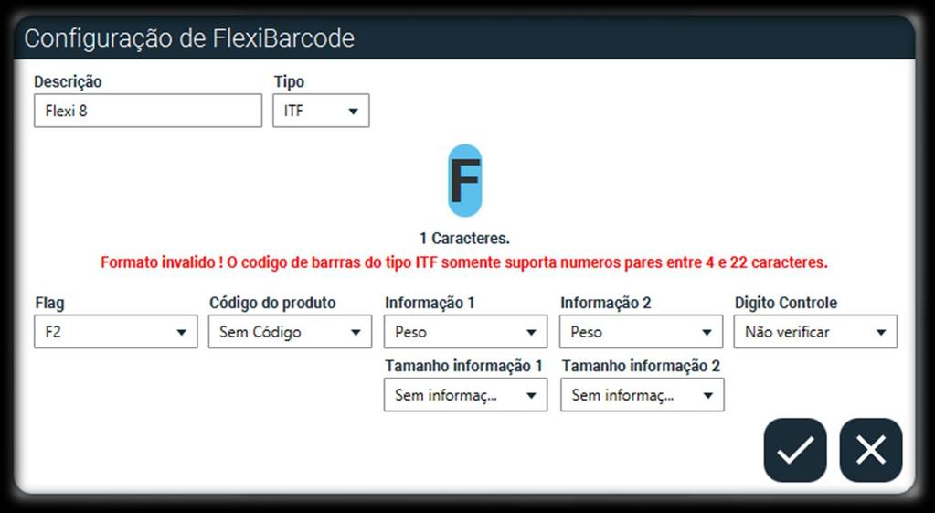 código de barras, basta dar um duplo clique com o botão do mouse.