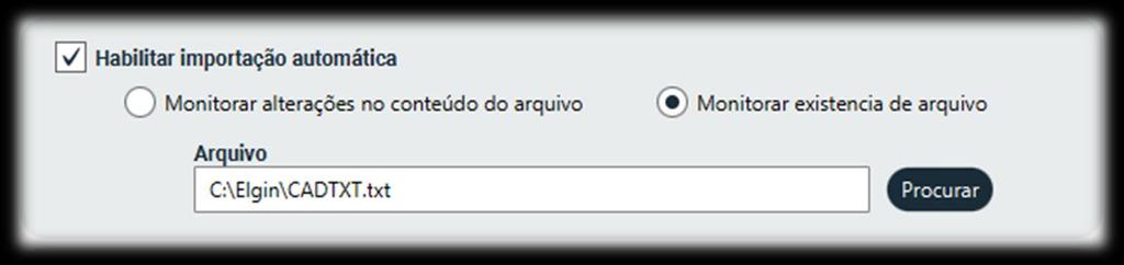 irá realizar a importação automaticamente.