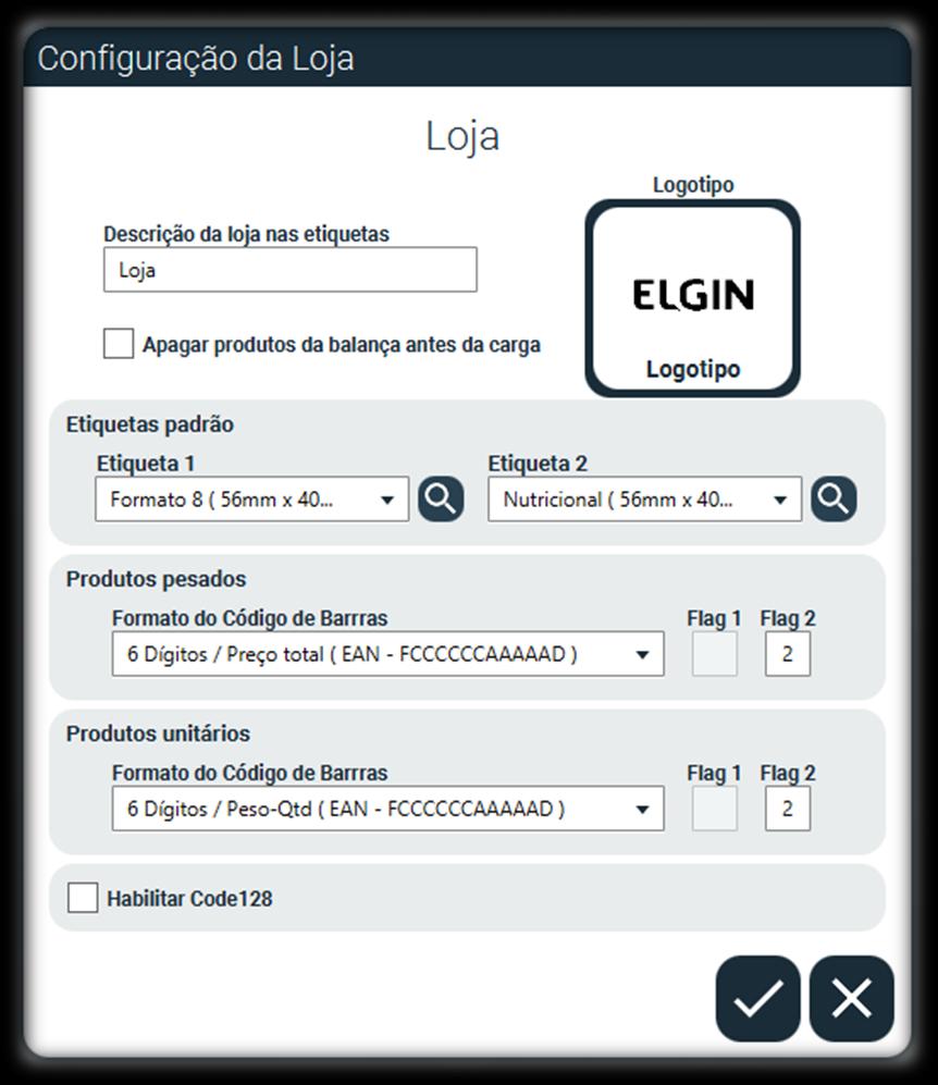 5) Configurando a loja Clique no ícone de configurações, para