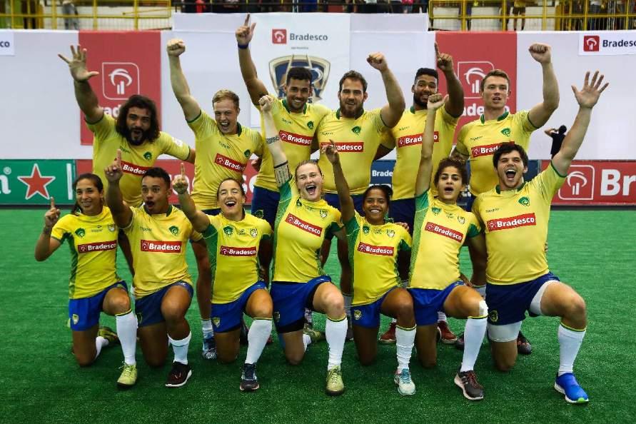 Vitória geral da equipe Brasil Rugby Desafios Agilidade: Passes: