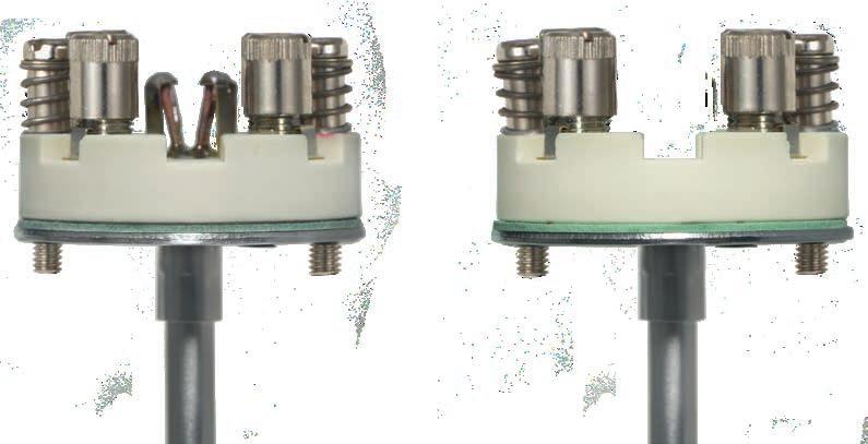 Elemento de medição O elemento de medição, modelo TR10-A estão embutidos na termorresistência modelo TR10-B. O elemento de medição é fabricado de cabo de isolação mineral resistente à vibração.