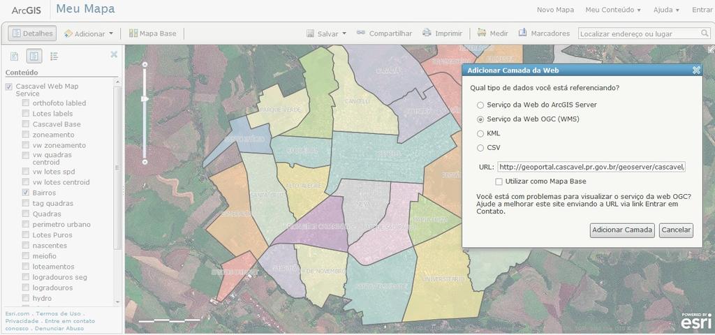 ADESÃO INDE (INFRAESTRUTURA NACIONAL DE DADOS ESPACIAIS) GeoServiço WMS