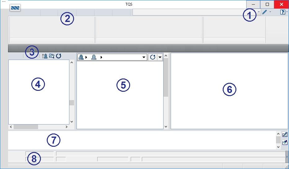 Entrada de dados Após a instalação do TQS é criado um ícone na Área de Trabalho do Windows com o símbolo TQS e colocada uma entrada do menu "Iniciar" "Programas".