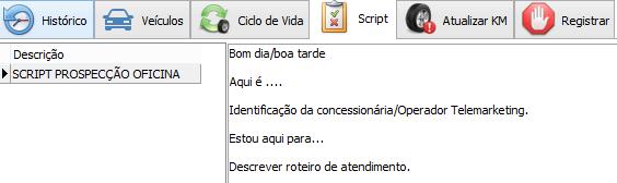 Para cadastrar os roteiros, é necessário acessar a aba <Gestão > opção Script>.