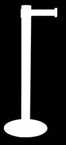 fr. poteau et base de couleur noir mat, boîtier noir, ruban rouge/blanc. 5 PT. Poste e base na cor preta fosca, caixa preta, fita amarela / preta. fr.