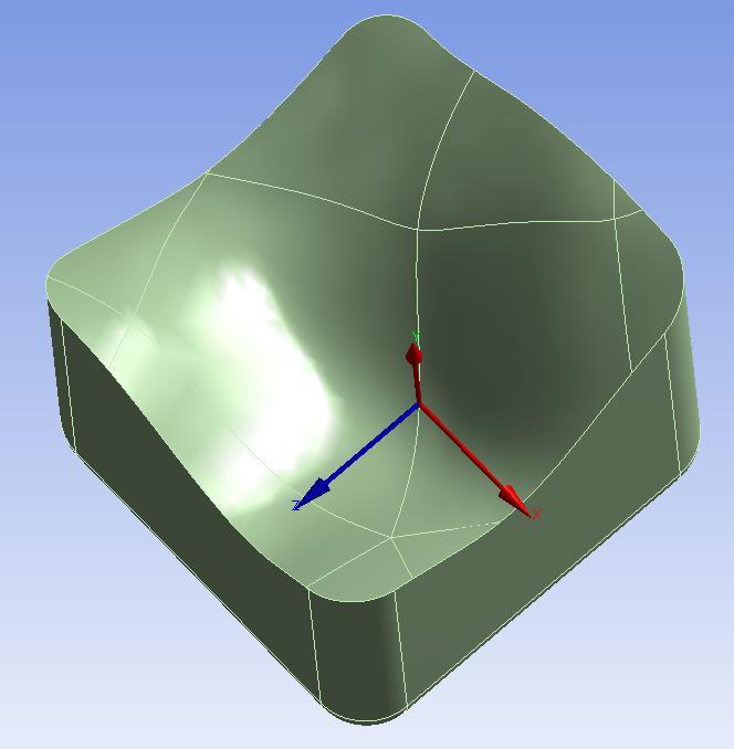 Para a construção da malha do modelo, foram admitidas duas geometrias: a Hex Dominant que foi aplicado com elementos na forma quadrangular e triangular e a Tetrahedrons que é constituído somente por