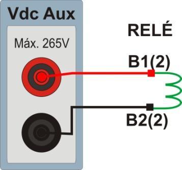 Sequência para testes do relé 7SA no software Distanc 1. Conexão do relé ao CE-6006 No apêndice A mostram-se as designações dos terminais do relé. 1.1 Fonte Auxiliar Ligue o positivo (borne vermelho) da Fonte Aux.