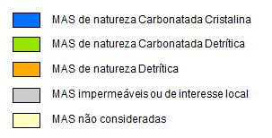 Cristalina, Carbonatada Detrítica e Detrítica.