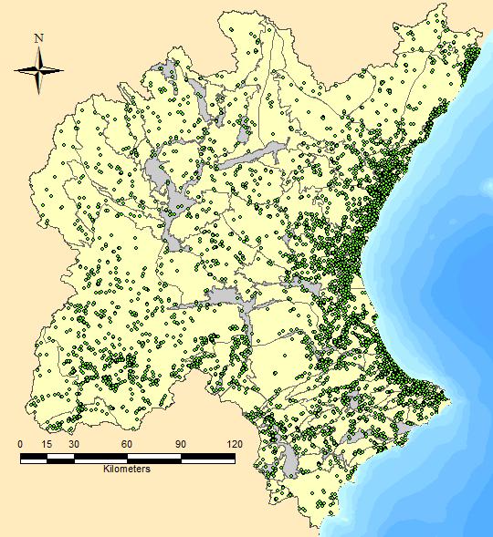 Dados Pontos de monitorização