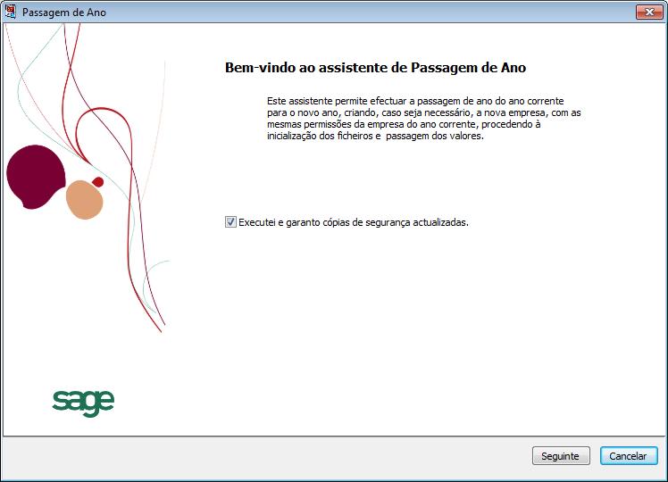 Passagem de ano de Contabilidade Esta função é executada no ano que findou (Ano N) e procede automaticamente à abertura de um novo ano (Ano N+1).