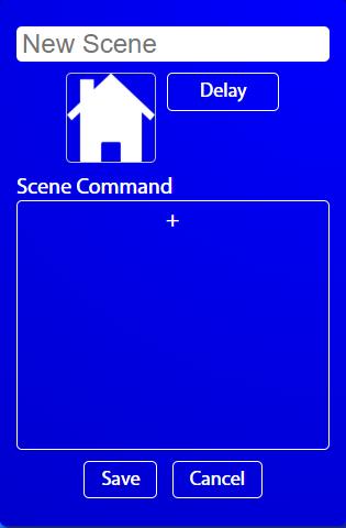 6 Configuração de Cenas As configurações da cena podem ser configuradas aqui. Pressione o botão + para adicionar uma nova cena. Para editar uma cena existente, toque no nome da cena.