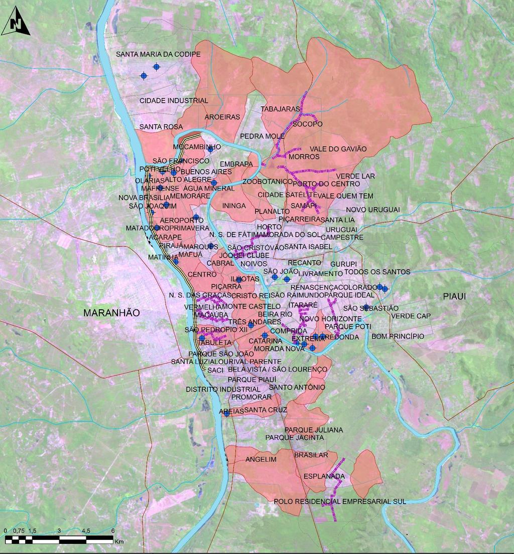 !A Pontos de alagamento (2008) Drenagem das águas Pluviais Área Urbana Canalizações